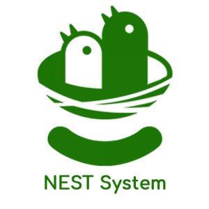 Icon NEST with Text Green